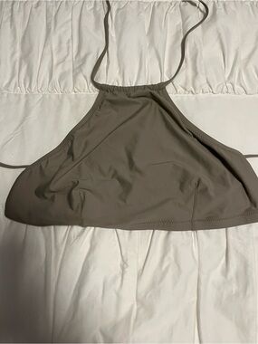 J Crew Cropped Halter Bikini Top LARGE COLOR: EARTH